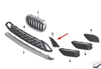 фото thumb №16, Bmw x1 f48 перед правый средний решётка радиатора 51117374206