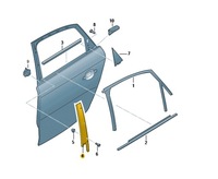 фото thumb №1, A4 b8 планка накладка стійка двері зад ліва 8k0839901p