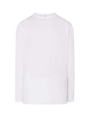 T-SHIRT MĘSKI Z DŁUGIM RĘKAWEM JHK BIAŁA R: XS
