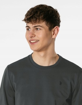 Bluza Koszulka Męska Bawełniana Podkoszulek Tshirt z Długim Rękawem K17-7 L