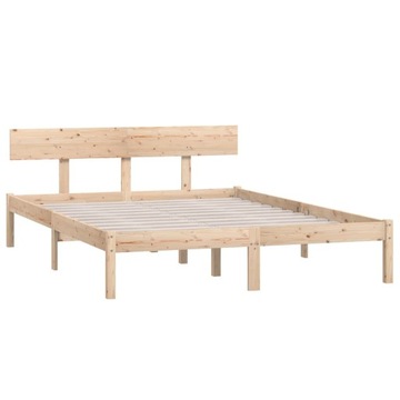 Каркас кровати vidaXL из массива сосны 140 x 190 см