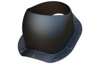 Изолированный дымоход Parotec 125 мм для любой металлочерепицы толщиной 35 мм — черный