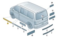 фото thumb №1, Молдинг захисна двері правий перед vw transporter