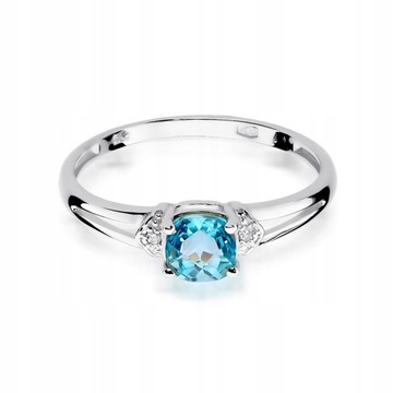 Topaz 0,70 Ct + Diamond Cring Cring