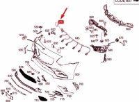 Mb slk r172 корпус разъёмы разъём парковки передний a0001534524 с Разборки, фото thumb