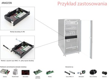 Корпус для стойки Pulsar ARAD2SN - универсальный, 2U/270 мм
