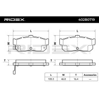 Тормозные колодки тормозные к nissan ridex 402b0719 Доставка, фото thumb