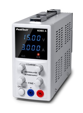 Peak Tech 6080 Блок питания AC/DC 15 В 3 А 45 Вт PeakTech