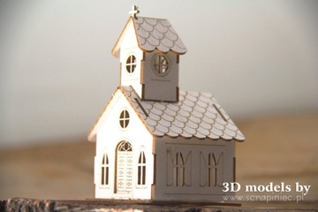 Мини-церковь 3D подставка для пива из картона, 8,3 см