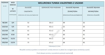 VALENTINES бархатная туника с заячьими ушками 122/128-черный