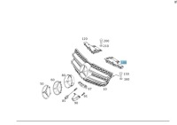 фото thumb №1, Лівий кронштейн кронштейн решітка радіатора do pas передній mercedes glk w204
