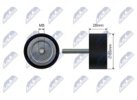 Ролик натяжителя, ремень клиновой многоручьевой nty rnk-pl-030 Цена, фото thumb