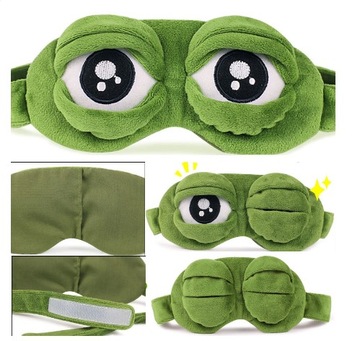FROG Eye MASK для спящей лягушки Повязка на голову зеленая