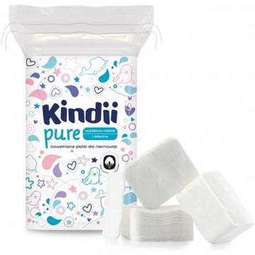 KINDII Ватные косметические подушечки для детей 60 шт.