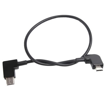 Кабель USB Type C (30 см), USB 90 градусов на микро