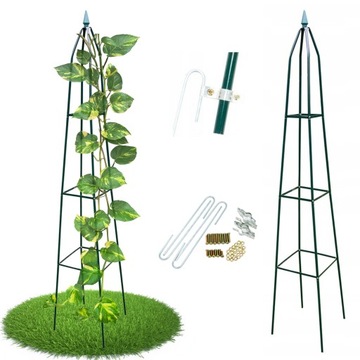 PERGOLA OGRODOWA TARASOWA METALOWA PODPORA PNĄCZY WINOGRON PIRAMIDA 200 CM