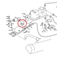 Mb s-class w126 fuel інжектор холостий air керування клапан шланг a1170941282 Ціна, фото thumb