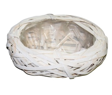 БЕЛЫЙ ДЕРЕВЯННЫЙ ГОРШОК 21x26x8 СМ