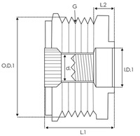 фото thumb №3, Колесо sprzęgłowe генератора ina оригинал. do denso