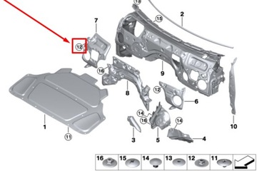 фото thumb №7, Bmw 3 g20, g28 гайка зажимная 7261260 новая оригинальная 07147261260