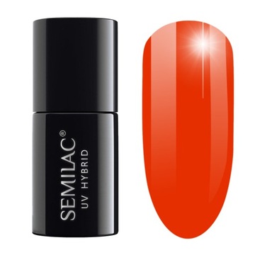 slay lakier hybrydowy SEMILAC 434 OPTIMISTIC RED neon