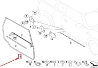 фото thumb №9, Mini clubman r55 уплотнитель дверь передних левых 7167217 51767167217