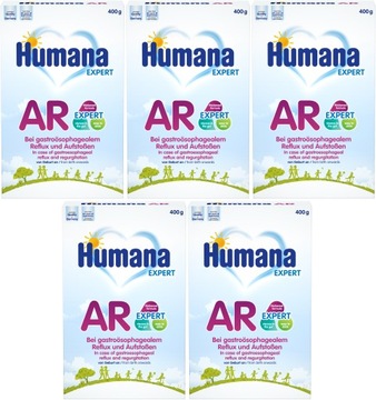 HUMANA AR MILK ANTI-капельное 400 г x5 - С РОЖДЕНИЯ