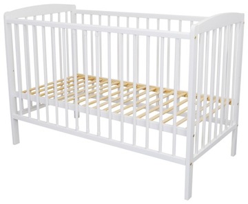 Красивая белая детская кроватка Анджей 120x60