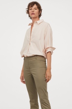 Брюки-сигареты H&M цвета хаки, гнило-зеленые, миниатюрные узкие брюки, леггинсы 2000 года