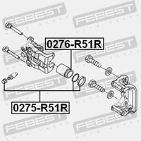 фото thumb №4, Набор ремонтный, суппорт тормоза задний nissan pathfinder r51 | 0275-r51r fe