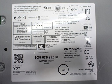 фото thumb №12, Навігація навігація радіо дисплей заводська оригінал vw polo 2g vi 23r