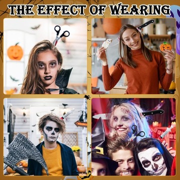3x OPASKI NA GŁOWĘ STRZYKAWKA NÓŻ NOŻYCZKI NA HALLOWEEN PRZEBRANIE NA GŁOWĘ
