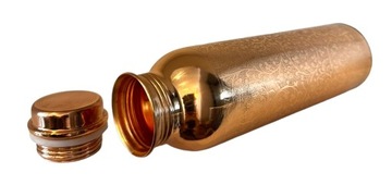 Prem-Copper Бутылка для воды COPPER 850мл с сертификатом, цветочный мотив