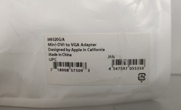 Адаптер Apple mini DVI VGA M9320G/A