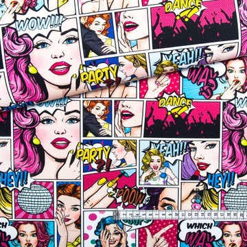 Ткань 100% хлопок Pop Art Comic 1FQ