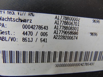 фото thumb №15, Бампер зад mercedes a177 w177 amg a1778800002