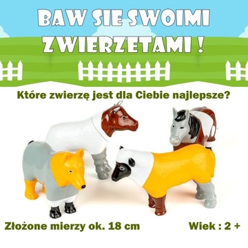 MALBLO 62001 MAGNETIC Zwierzęta z gospodarstwa KLOCKI MAGNETYCZNE ZESTAW