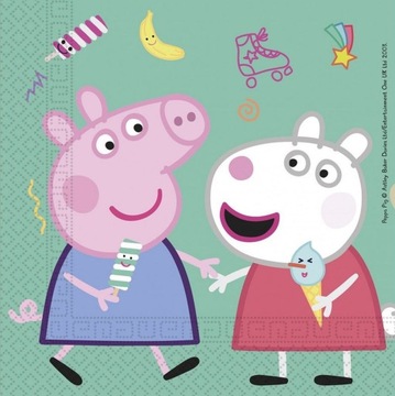 Набор тарелок, чашек, салфеток, трубочек PEPPA