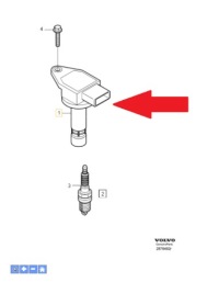 фото thumb №1, Катушка зажигания volvo оригинальный номер 8687939
