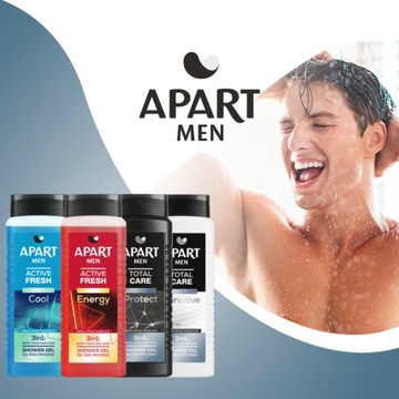 Мужской гель для душа Apart 3в1, гель для интимной гигиены MIX Set 4+1