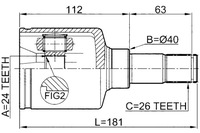 фото thumb №3, Шарнир полуось внутренний левый ford transit connect tc7 2002-2013 eu