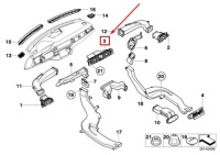 фото thumb №6, Bmw 3 e90 консоль средняя торпедо раздаточная воздуховод воздуха 64229130458