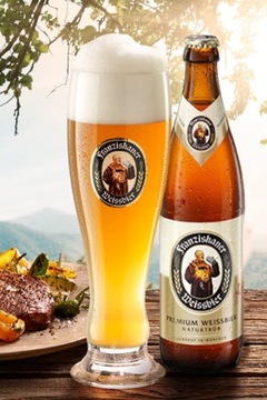 FRANZISKANER BEER стакан 50cl пшеничное пиво ГЕРМАНИЯ