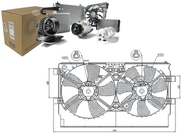 фото thumb №1, Nis85635 вентилятор радіатор з корпус mitsubis