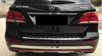 фото thumb №16, Mercedes gl 2012-2015 gle 2015-2019 x166 w166 планка+ заглушка хром зад оригінальний номер