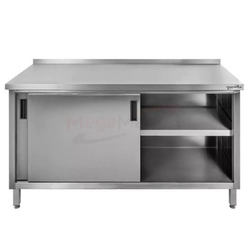 Stół roboczy GASTRONOMICZNY z szafką 150x60 ze stali nierdzewnej spawany
