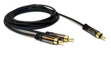 Кабель NAKAMICHI 1RCA-2RCA для сабвуфера, тип Y, 5м