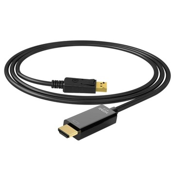 KABEL PRZEWÓD ADAPTER DISPLAYPORT 1.2 DO HDMI 4K UHD WIREWAY WW342118 1.8m