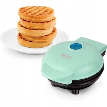 Mini making machine waffles 4 inches, light green