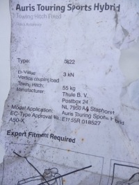 фото thumb №8, Балка фаркоп буксировочный крепление toyota auris ii e180 универсал touring